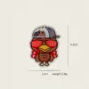 Wholesale Acrylic Thanksgiving Turkey Ear Jewelry Accessories DIY Earring Pendants Mobile Phone Case Charms Animal Zodiac Pattern