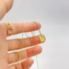 Wholesale Plated Vacuum Plating 18K Gold Plated GOOD LUCK Letter 304 Stainless Steel Vintage Style Classic Style 304 Stainless Steel Pendant Necklace
