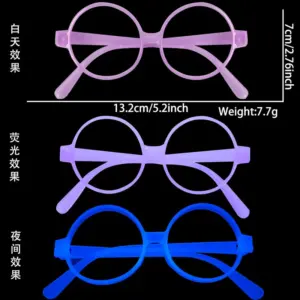 Purple Round Frame / Glow-in-the-Dark Glasses Frame