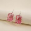 Wholesale Valentine's Day Heart Dwarf Earrings Flamingo Love Semicircle Plaid Acrylic Earrings for Women
