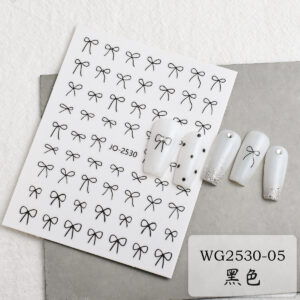 Black bow ribbon (wg2530-05)