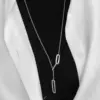 Wholesale 【Hot-Selling Necklace 1】Dongguan Full Titanium Steel Jewelry Light Luxury Fashion Versatile High-End Simple Jewelry With Rhinestones