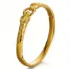Wholesale Heart Shape Gold Bangle For Women, Waterproof Non Tarnish 304 Stainless Steel With Rhinestones Inlay