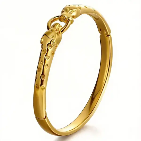 Wholesale Heart Shape Gold Bangle For Women, Waterproof Non Tarnish 304 Stainless Steel With Rhinestones Inlay