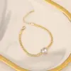 Wholesale Fashion Heart Shape Stainless Steel Inlay Zircon Bracelets Necklace 1 Piece