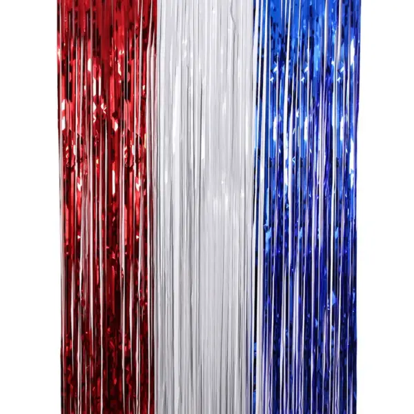 Wholesale 75th National Day Shiny Rain Curtain Tassel Decoration Customizable Decorative Ribbon Party Decoration American Festival Supplies