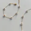 oly-fb7a6ec695272b5e8cbd503af7b25f80 Wholesale Casual Sweet Flower Titanium Steel Bracelets Anklet Necklace