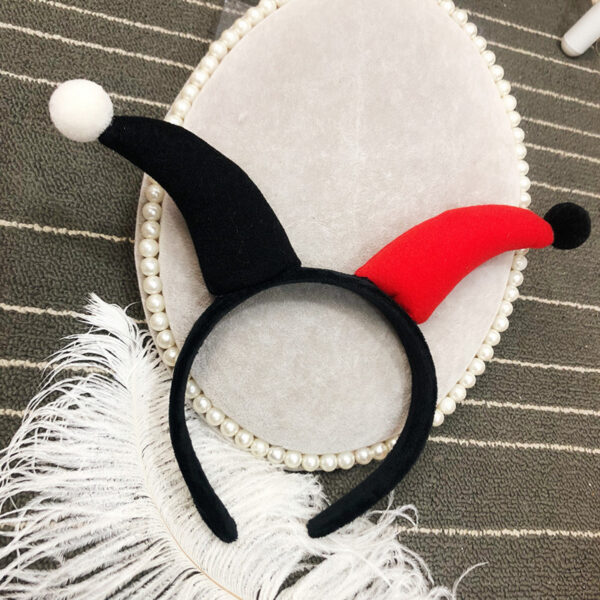 oly-fb7e3705d825a8b149e3d5d5707457db Wholesale Cute Cute Clown Headband Exaggerated Halloween Party Little Devil Selfie Horn Headband