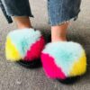 oly-fb872923df2fb30f2bafcd7fa93cdea0 Wholesale Fashion Fox Fur Slippers for Women, Korean Style Outdoor Slip-On Home Fur Slippers, Fluffy
