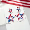 Wholesale Bohemian Asymmetrical Geometric Earrings For Women In Golden Plated Acetic Acid Sheets