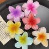 Wholesale Colorful Acrylic Frangipani Hairpin for Women's Back of Head DIY Grabber Shark Clip Hairpin Jewelry Batch
