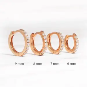 Rose Gold White Diamond 6mm