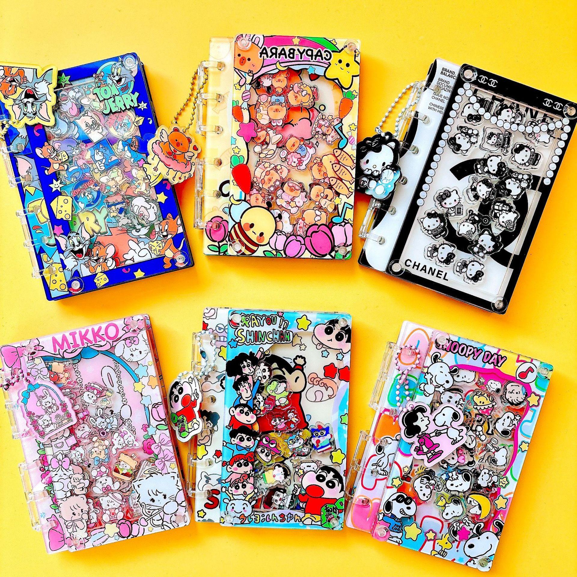 Wholesale Acrylic shake notebook notebook cross-border trembles TK explosions loose-leaf diyA7A5 small new kitty