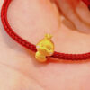 Wholesale Shajin Gold Shop's Same Princess Snake Transfer Beads, Zodiac Year, Snake Through-Hole Hand-Strung Bead Bracelet, Sand Gold Accessories