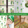 Wholesale  Border Easter St.Patrick's Day Irish Festival Bunny Footprints Floor Green Sticker