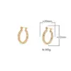 Wholesale Fashionable Retro Geometric Rock Micro-Set 18K Gold Earrings Women's Hoop Earrings Elegant Fashion Jewelry Ear Cuffs