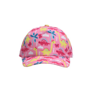 Little Dinosaur on foundation-children's peaked cap / (Free size-Velcro adjustment)(52-54cm)