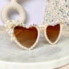 Wholesale BRIDE bride Pearl Rose BRIDE Letter Women's Single Party Love Tea Handmade Sunglasses