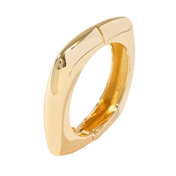 Wholesale exclusive ig square gold opening bracelet fashion smooth alloy vintage jewelry female Bangle