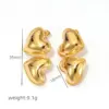 Wholesale 1 Pair Elegant Heart Shape Plating 304 Stainless Steel Drop Earrings