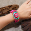 Wholesale Original ethnic style embroidered fabric peony flower bracelet women's retro artistic wide version all-match bracelet personalized bracelet