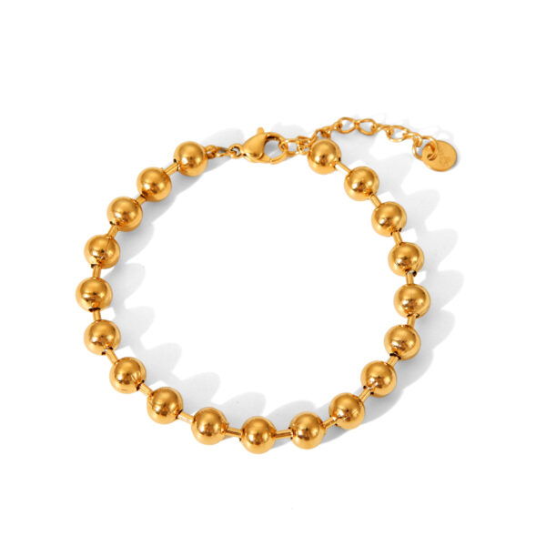 oly-fc298bd643e6a9a600c5b47630c6b21f Wholesale Selling 18K Gold Plated Bracelet Stainless Steel Bracelet Female INS Style Fashion Ball Ball Chain Handmade Chain Jewelry