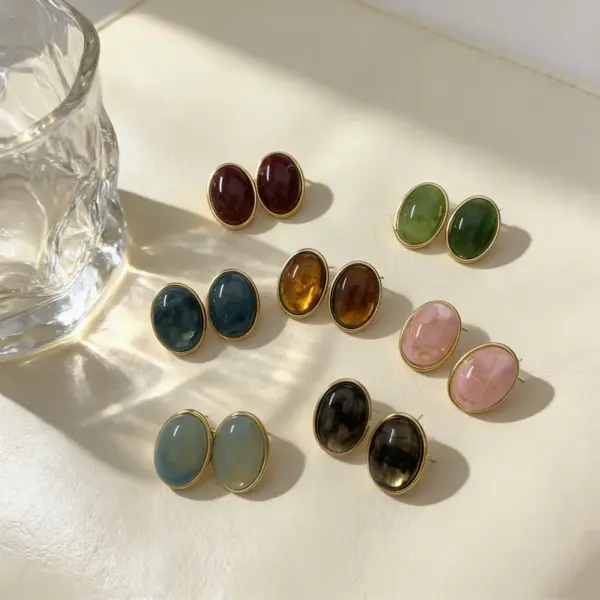 Wholesale Square Stud Earrings For Sensitive Ears, Hypoallergenic 304 Stainless Steel With 18K Real Gold PVD Coated Plating 0.03µm-0.05µm