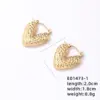Wholesale PVD Coated Gold Plated Heart Shape 304 Stainless Steel IG Style Vintage Style Waterproof Non Tarnish Ear Clip