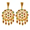 Wholesale Inlaid Zircon Fashionable Earrings Hollow Tassel Earrings Exotic Style Women's 696 Hypoallergenic Brass