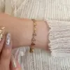 Wholesale Heart-shaped 18K Gold Plated 304 Stainless Steel Bracelet By Feng Innovation Design, Suitable For Women To Wear On Daily Dates Or Occasions