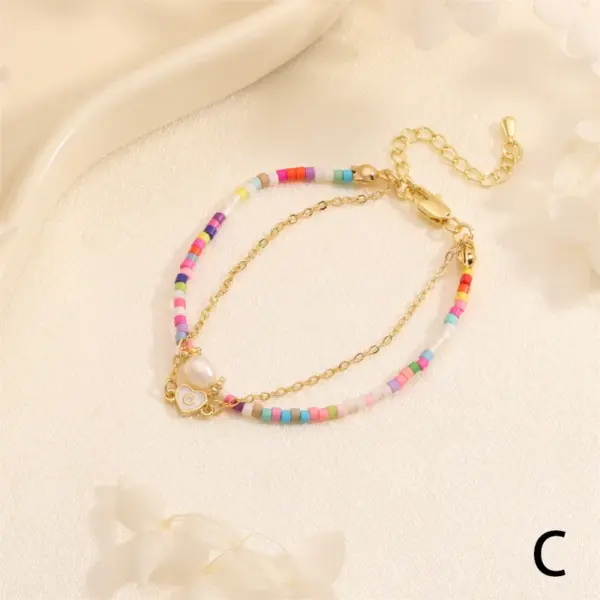 Wholesale IG Style Ethnic Style Bohemian Heart Shape Copper Beaded Inlay Zircon Bracelets