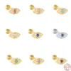 Wholesale 1 Piece Ear Cartilage Rings & Studs Fashion Devil'S Eye 925 Sterling Silver Plating Rhinestones