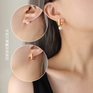 oly-fc8db606f78e8189f4aa9a8ddf8634f7 Wholesale South Korea's Dongdaemun Imitation Pearl Niche Earrings One Decoration Three Wear Chinese Valentine's Day Gift Earrings Jewelry F287