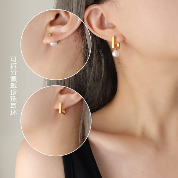 Wholesale  Imitation Pearl Niche Earrings One Decoration Three Wear  Valentine's Day Gift Earrings Jewelry