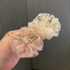 oly-fcaf8d7cd4e0ecf71aa4697bf79a93ef Wholesale Children's hair clip headdress wholesale cute girl princess mesh flower clip stereo Crown hairpin girl hair accessories