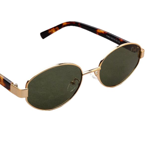 Wholesale Retro Texted Thick Leg Oval Polarized Sunglasses Retro-style Quiet Anti-UV Sheet Core Leg Sunglasses