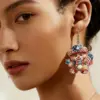 Wholesale Retro Multicolor Cartoon Character Drop Earrings For Women With 304 Stainless Steel Posts, Acrylic Print Design