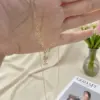 Wholesale Butterfly Inlay Pendant Necklace For Women In Copper With 18K Real Gold Plated Water Plating And Artificial Rhinestones On Cable Chain