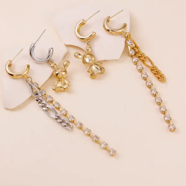 Wholesale 1 Pair Luxurious Simple Style Commute Tassel Copper Drop Earrings