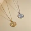 Wholesale Ion Plating (IP) 18K Gold Plated Cross 304 Stainless Steel Casual Classical Simple Style Waterproof Non Tarnish 304 Stainless Steel Pendant Necklace