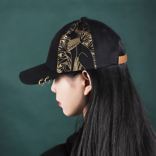 Wholesale British Museum official Gaia Anderson Cat Black Gold version peaked cap baseball cap cute creative trendy cool