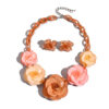 Wholesale Handmade acrylic necklaces and earrings, vintage acrylic flower accessories