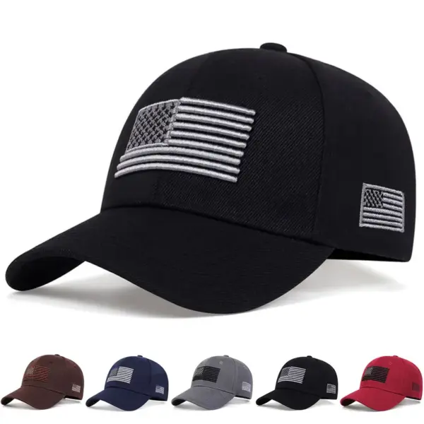 Wholesale American Flag Sport Outdoor Women's Baseball Cap With Curved Brim, Polyester Material And Embroidery Craft