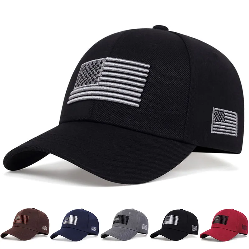 Wholesale American Flag Sport Outdoor Women's Baseball Cap With Curved Brim, Polyester Material And Embroidery Craft