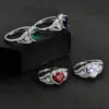 Wholesale Luxurious Heart Shape Ring For Unisex Featuring Copper Material And Zircon Inlay