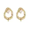Wholesale Snowflake Stud Earrings For Women With Copper And Zircon Inlay, Featuring 925 Sterling Silver Posts, Perfect For Wedding