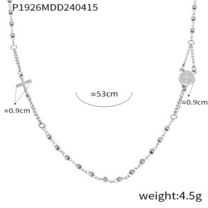 P1926-steel color necklace