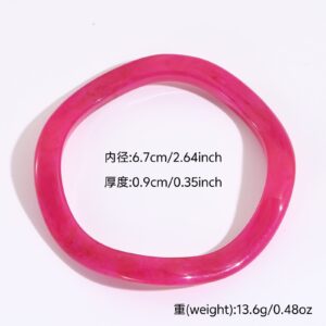 32# bracelet - rose red - irregular - narrow band