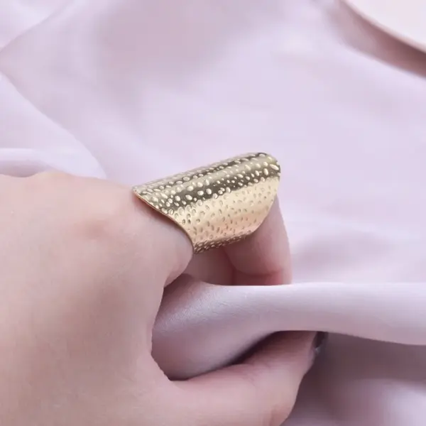 Wholesale PVD Coated Real Gold Plated 18K Gold Geometric Solid Color 304 Stainless Steel Hip-Hop Retro Waterproof Non Tarnish Open Rings