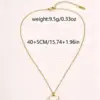 Wholesale Classic Style Square Necklace For Women In 304 Stainless Steel With 18K Real Gold Plated Handmade Chain, Perfect For Independence Day